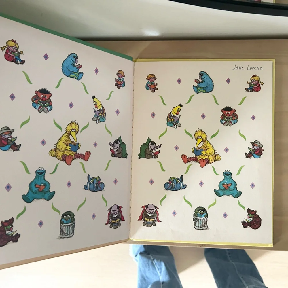 Vintage 1980 Sesame Street I Like School Hardcover Collectible Early Reader
